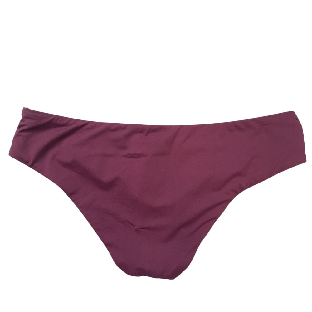 Becca Virture Cut Out Hipster Bikini Botton Size S Plum Cheecky Brazilian Swim - Picture 4 of 5